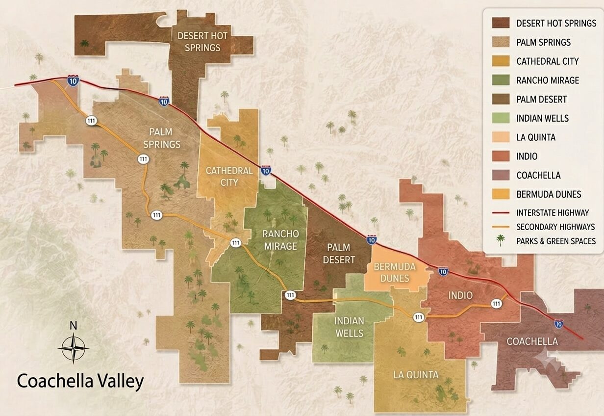 Coachella Valley neighborhood map